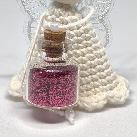 Herzensfigur Pech weg – Roter Glitzer | Glücksbringer Neuanfang