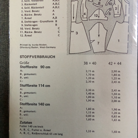 burda 20682 Vintage Damenkleid 70er Jahre Gr. 42 + 44 – 3 Modelle