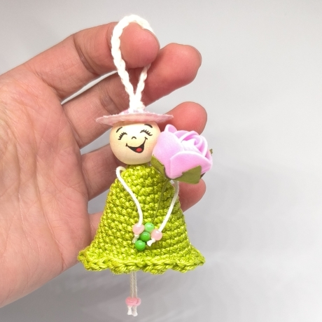 Herzensfigur Rose – Frischer Glücksbringer | Handmade Geschenk