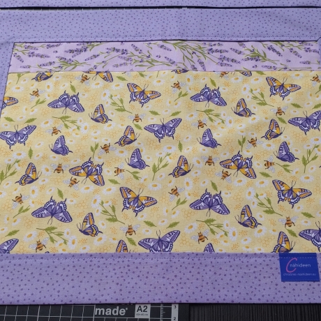 4er Set Patchwork-Platzsets „Lavendeltraum & Bienenfleiß“