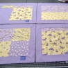 4er Set Patchwork-Platzsets „Lavendeltraum & Bienenfleiß“