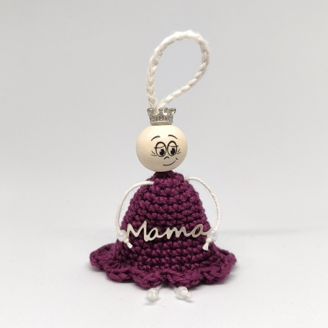 Muttertagsgeschenk Mama – Violette Königin Figur Handmade Unikat