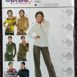 burda EASY 8291 Damen Shirts 5 Varianten Gr. 36–48 Vintage