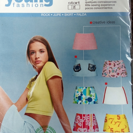 burda 8237 Schnittmuster Minirock Damen Gr. 32-50