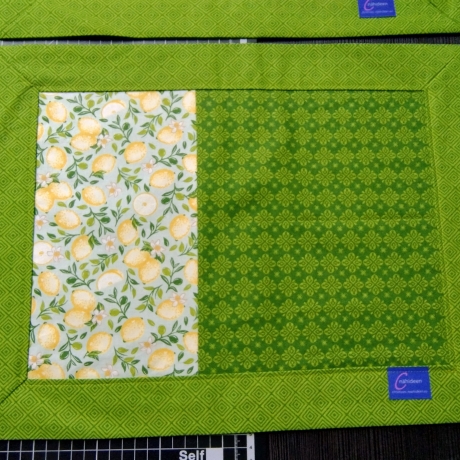 Platzgedecke 4er Set Patchwork „Lemon & Green