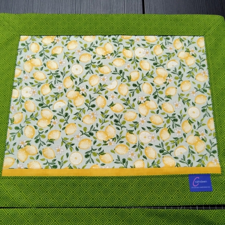 Platzgedecke 4er Set Patchwork „Lemon & Green