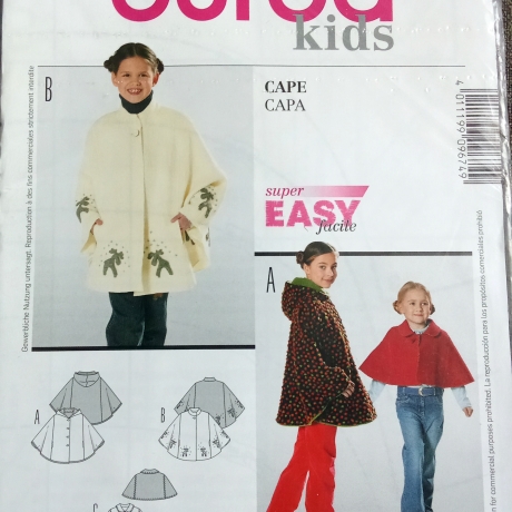 burda kids 9674 Cape Poncho Mädchen Gr. 104–140