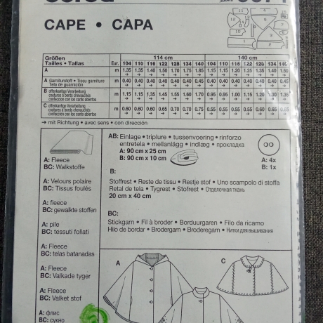 burda kids 9674 Cape Poncho Mädchen Gr. 104–140