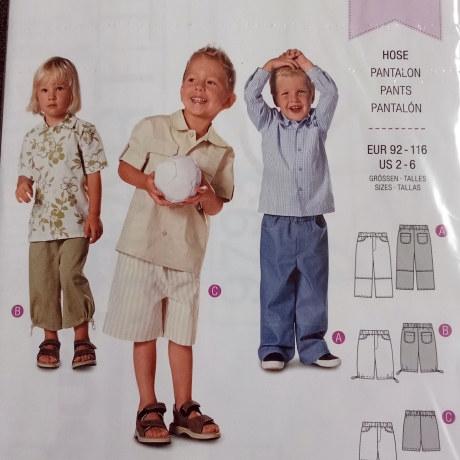 burda kids 9793 Kinderhose lange Hose Shorts Gr. 92–116