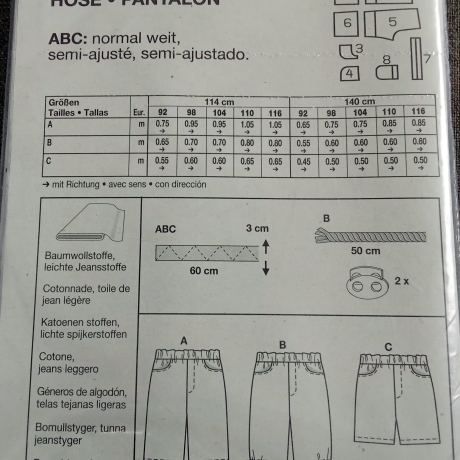 burda kids 9793 Kinderhose lange Hose Shorts Gr. 92–116