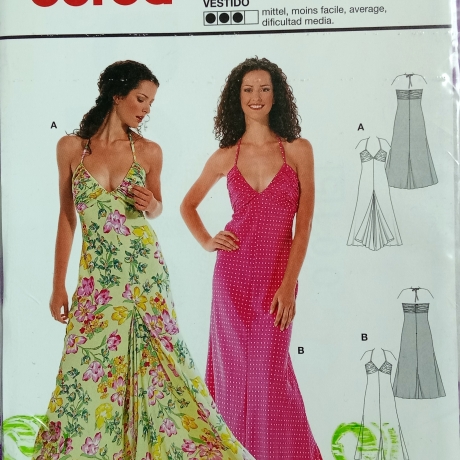 burda 8197 Abendkleid Maxikleid Neckholder Gr. 32–42