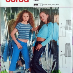 burda 9784 Mädchenhose Schlaghose Caprihose Gr. 128–164