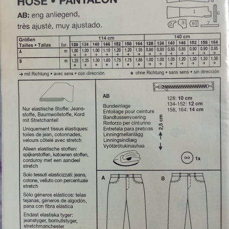 burda 9784 Mädchenhose Schlaghose Caprihose Gr. 128–164