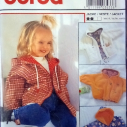 burda 3433 Kinderjacke mit Kapuze Gr. 86–116 Wendejacke