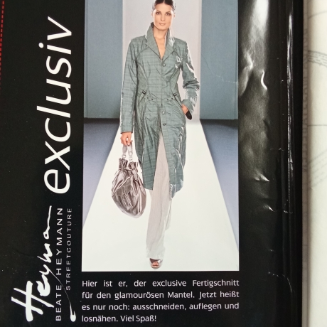 burda Beate Heymann Designer-Mantel Schnittmuster Gr. 34-42