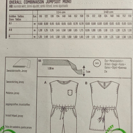 burda kids 9345 Overall Jumpsuit Mädchen Gr. 116–158