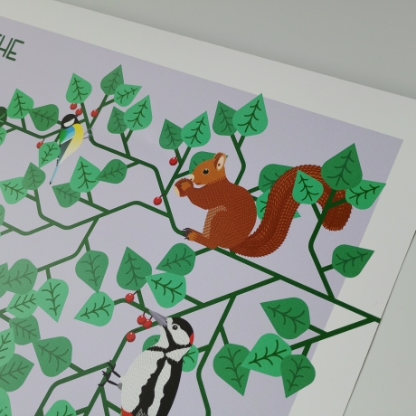 Poster A2 Animal Guide Berlin (Grafikdesign Urban Nature Tiere)
