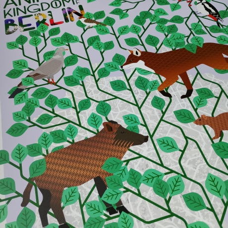Poster A2 Animal Guide Berlin (Grafikdesign Urban Nature Tiere)