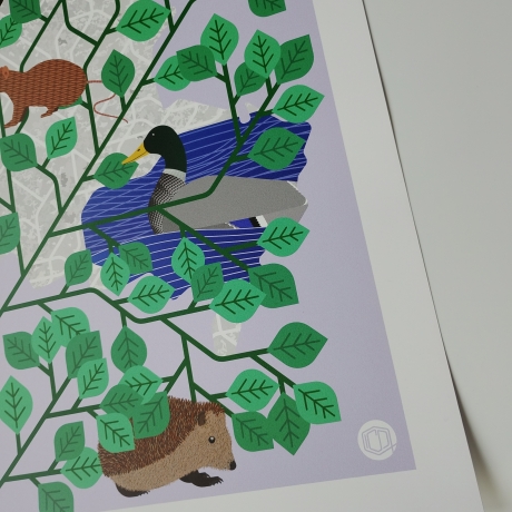 Poster A2 Animal Guide Berlin (Grafikdesign Urban Nature Tiere)