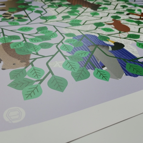 Poster A2 Animal Guide Berlin (Grafikdesign Urban Nature Tiere)
