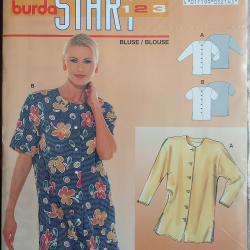 Burda 3214 Damenbluse Gr. 36–54 Langarm Kurzarm Vintage