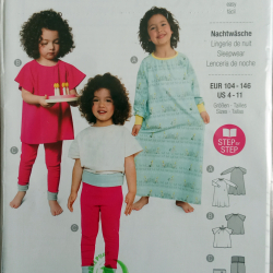 Burda Kids 9218 Nachtwäsche Nachthemd Leggings Gr. 104–146