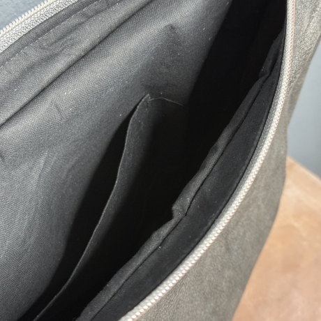 LuniBag grau/rosé Veluors  Kunstleder 