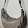 LuniBag grau/gunmetal Veluors  Kunstleder 