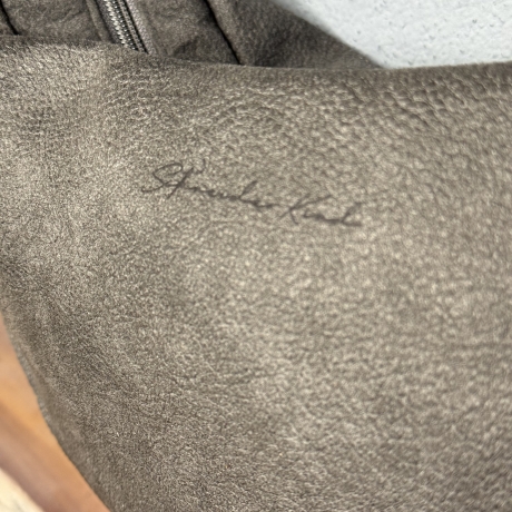 LuniBag grau/gunmetal Veluors  Kunstleder 