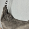 LuniBag grau/gunmetal Veluors  Kunstleder 