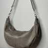 LuniBag grau/gunmetal Veluors  Kunstleder 