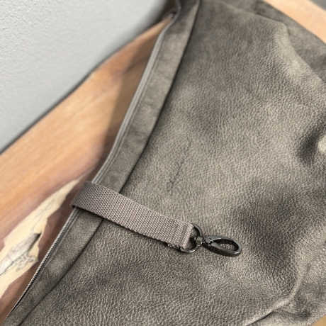LuniBag grau/gunmetal Veluors  Kunstleder 