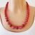 Collier rot Perlen Kette Perlenkette Koralle synthetisch