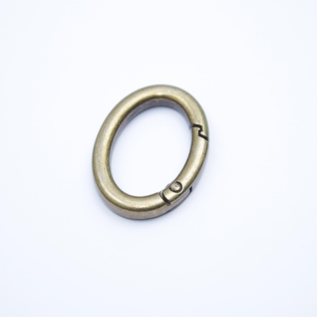 Karabiner ovale Form altmessing Ellipse Oval-Ring oval