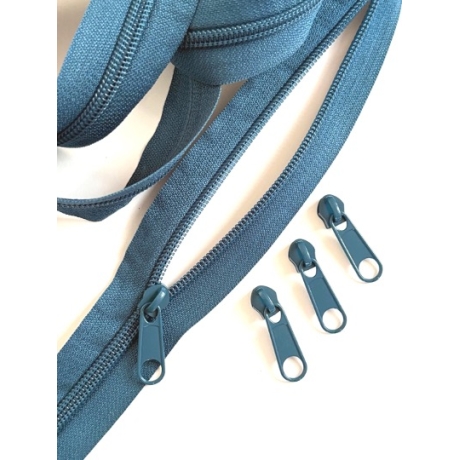 Reißverschluss petrol & Zipper 5 mm Schiene Endlos-Ware