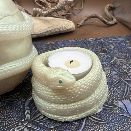 Handgefertigtes Epoxidharz-Set „Perlmutt-Schlange“ 