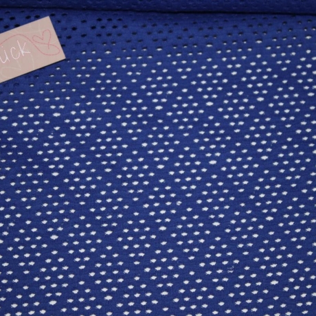 60 cm Lochmuster Jersey blau Netz-Stoff Raute