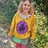 Wohlfühlpulli Größe 40-44 gelb
