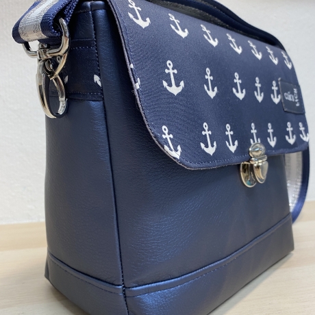 Handmade Handtasche blau Anker Marine Umhängetasche kaufen 