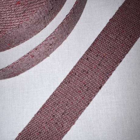 Gurtband 30 mm meliert bordeaux rot rosa brombeere