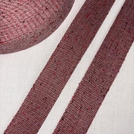 Gurtband 30 mm meliert bordeaux rot rosa brombeere