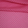 Lochmuster Jersey fuchsia pink Netz-Stoff Raute