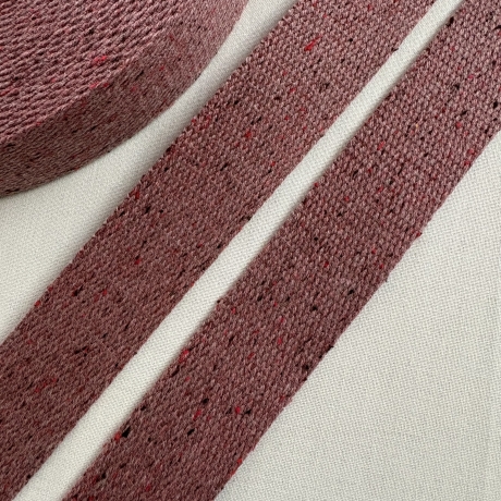 Gurtband 30 mm meliert bordeaux rot rosa brombeere
