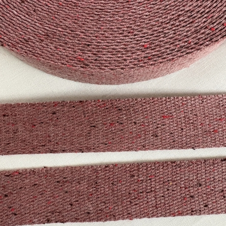 Gurtband 30 mm meliert bordeaux rot rosa brombeere