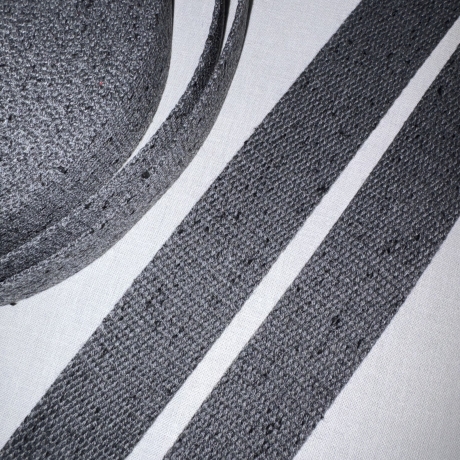Gurtband 30 mm meliert GRAU schwarz anthrazit