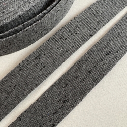 Gurtband 30 mm meliert GRAU schwarz anthrazit