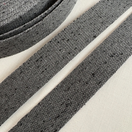 Gurtband 30 mm meliert GRAU schwarz anthrazit