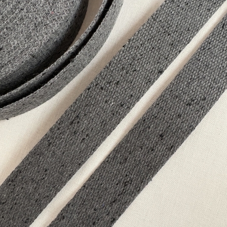 Gurtband 30 mm meliert GRAU schwarz anthrazit