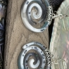 Handgefertigtes Schmuckset „Meereswirbel“  Spiralförmig Resin 