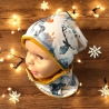 Mütze und Loop Set Kinder Hirsche Winter I Beanie Jersey Schal